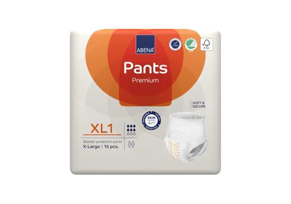 Abena-Pants XL1 Premium 14 Stk, Hüftumfang 130-170cm, 1'400 ml, orange