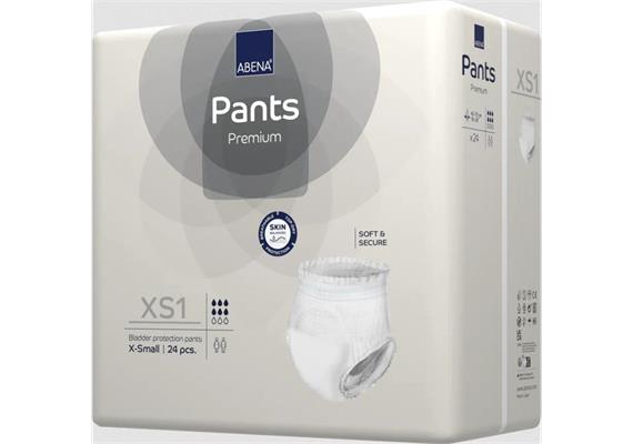 Abena-Pants XS1 Premium 21 Stk, Hüftumfang 45-70 cm, 1'400 ml, grau