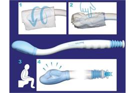 Afterreiniger/Abwischhilfe Easywipe 38cm lang, Ø 4 cm, inkl. diskreter Aufbewahrungstasche