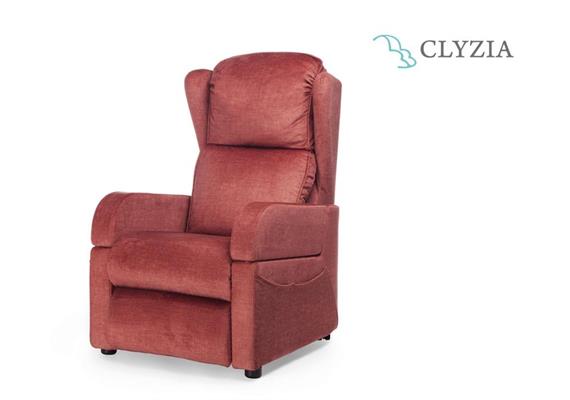 Aufstehsessel CLYZIA-Relax, rot, 2-mot., Liegefunktion, Belastbar bis 130kg