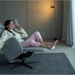 Aufstehsessel/Designersessel Marius mit Kreuzfuss, Kunstleder graphit | Bild 3