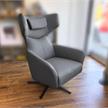 Aufstehsessel/Designersessel Marius mit Kreuzfuss, Kunstleder graphit | Bild 5