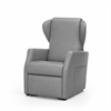 Aufstehsessel NINFEA-PLUS, grau, mit langlebigem, feuerresistentem Kunstlederbezug