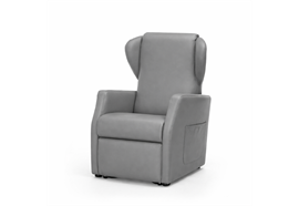 Aufstehsessel NINFEA-PLUS, grau, mit langlebigem, feuerresistentem Kunstlederbezug