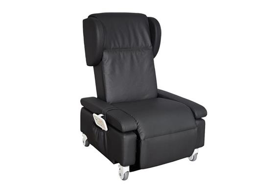 Aufstehsessel Topro Bologna 4-mot. SH50/SB51 inkl.Lumbalkissen Kunstleder-Bezug black
