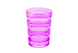 Becher ergonomisch rosé 200 ml (Rillenbecher pink)