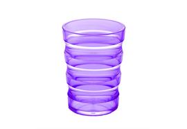 Becher ergonomisch violett 200 ml (Rillenbecher)