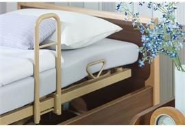 Bettgriff/Aufstehhilfe zu Pflegebetten 120/140cm + Komfort DSG (inkl. Zwischenplatte 5mm)