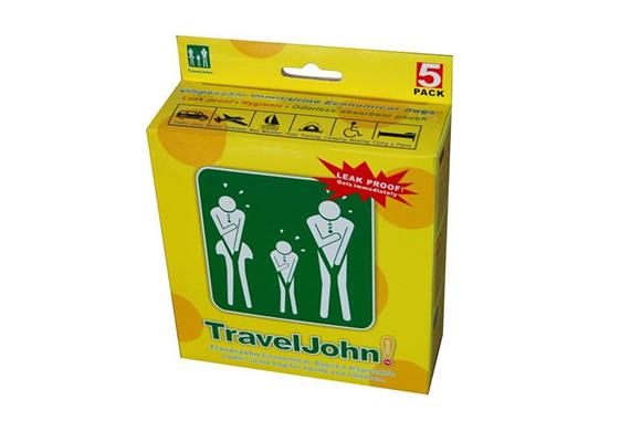 Brechbeutel TravelJohn 5er Pack auslaufsicher und geruchsneutralisierend