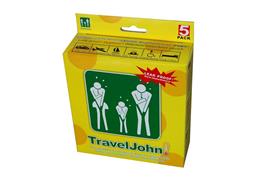 Brechbeutel, Urinbeutel, TravelJohn 5er Pack auslaufsicher und geruchsneutralisierend