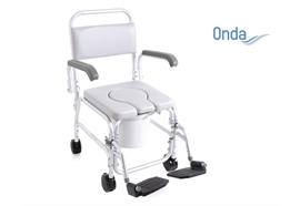 Dusch-/Toilettenstuhl Budget Clean 24", weiss, inkl. Arm- und Rückenlehne