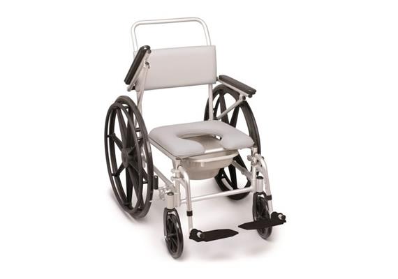Dusch-/Toilettenstuhl Budget Clean 24", weiss, inkl. Arm- und Rückenlehne