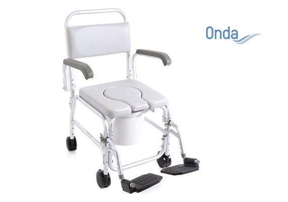 Dusch-/Toilettenstuhl Budget Clean, weiss, inkl. Arm- und Rückenlehne