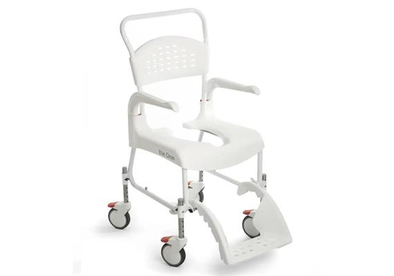 Dusch-/Toilettenstuhl Clean 5" höhenverstellbar 47.5-60cm inkl. Arm- + Rückenlehne