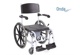 Dusch-/Toilettenstuhl Standard, 23.5", SB50 fahrbar inkl. Arm- + Rückenlehne