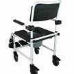 Dusch-/Toilettenstuhl Standard S SB38 mit 4 arretierbaren Rädern, max 130kg | Bild 2