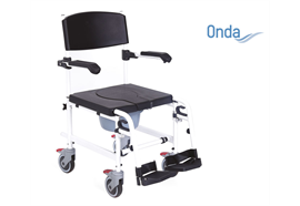 Dusch-/Toilettenstuhl Standard, SB50 fahrbar inkl. Arm- + Rückenlehne