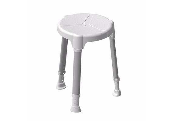 Duschhocker Rondino weiss höhenverst. 45-59.7 cm, Sitzfläche 34cm