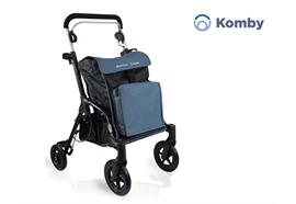 Einkaufsrollator Komby blau, mit Tasche und praktischem Kühlfach