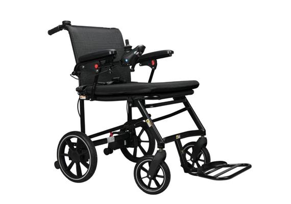 Elektrorollstuhl eFOLDI Navigator inkl. Schiebehilfe für Begleitperson