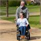 Elektrorollstuhl eFoldi Power Chair inkl. Schiebehilfe für Begleitperson