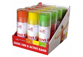 Fun&Active Band orange (leicht) 15x200cm, latexfrei (15cmx2m) mit praktischer Sportbox