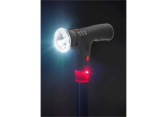 Gehstock aus Aluminium mit Alarm und Licht (Spazierstock)