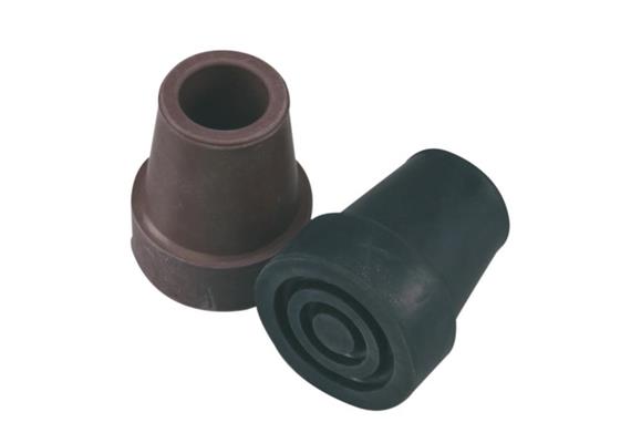 Gehstockgummi schlank 18mm schwarz für Leichtmetall-Stöcke