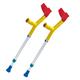 Gehstöcke Kinder gelb/rot/blau mit Ergo-Griff 50-72cm (Kowsky) Soft-Stütze  mit Clip bunt