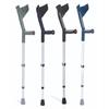 Gehstöcke Standard soft, schwarz/blau, aus leichtem Aluminium, belastbar bis 136kg
