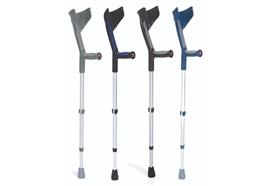 Gehstöcke Standard soft, schwarz/blau, aus leichtem Aluminium, belastbar bis 136kg