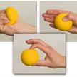Hand-Softball / Handgymnastikball 90 mm hart gross gelb, mit Übungsanleitungsprospekt | Bild 2