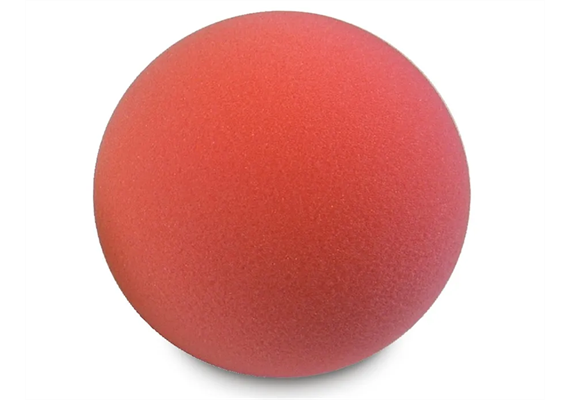 Hand-Softball weich mittel rot (Handgymnastikball 70 mm mit Übungsanleitungsprospekt)