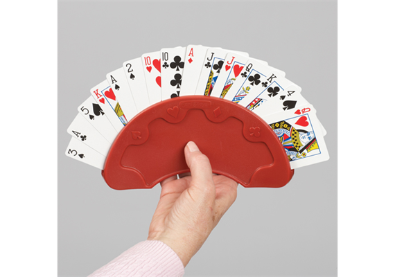 Jasskartenhalter rot 200x100mm (Spielkartenhalter, Card Player)