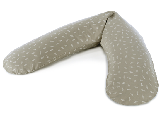 Lagerungskissen Polystyr. 35x190 mit BW-Bezug Blättertanz (Stillkissen 190x35cm)