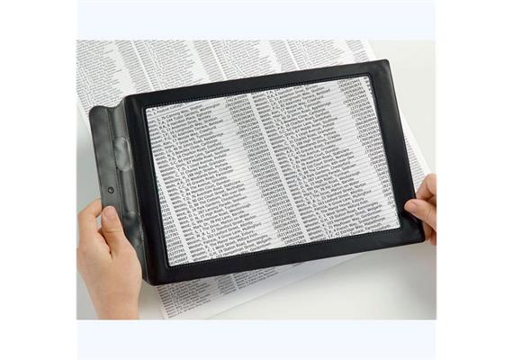 Lesehilfe / Vergrösserungsfolie mit verstärktem Rand 250x180mm (Lupe ganzseitig)