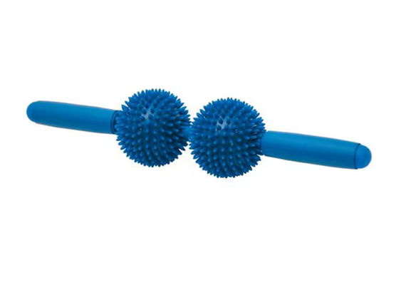 Massagegerät SISSEL Spiky Twin Roller blau, ideal bei der Cellulitebehandlung