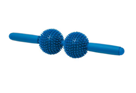 Massagegerät SISSEL Spiky Twin Roller blau, ideal bei der Cellulitebehandlung