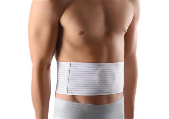 Nabelbruch-Bandage Gr.1 Small(Umfang Taille 60-80cm) Höhe 13cm weiss,elastisch,mit Pelotte