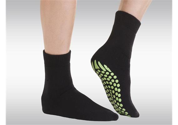 Noppensocken schwarz Gr. 39-42 antibakteriell, 40°C waschbar, dicke Stoffqualität