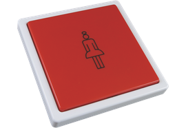 Notruf Tastsender Eldat RTS05 (Näherungsschalter) mit roter Krankenschwester