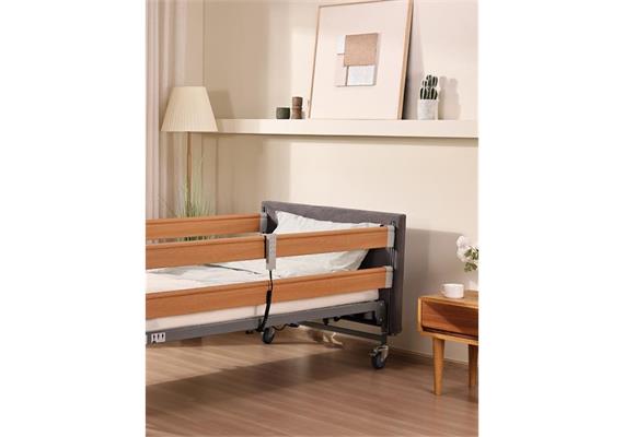 Pflegebett Ecofit S Luxe 90x200, gepolstert, mit durchgehenden, gepolsterte Seitengittern