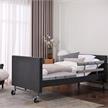 Pflegebett Ecofit S Luxe 90x200, gepolstert, mit zweigeteilten Aluminium Seitengitter | Bild 4