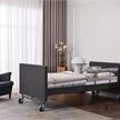 Pflegebett Ecofit S Luxe 90x200, gepolstert, mit zweigeteilten Aluminium Seitengitter | Bild 2
