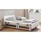 Pflegebett Komfort Premium TSG Eiche, 26-80cm, geteilte Seitengitter, 90x200cm