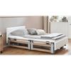 Pflegebett Komfort Premium TSG Eiche, 26-80cm, geteilte Seitengitter, 90x200cm