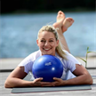 Pilates Ball 22cm inkl.Übungsanleitung, blau, soft, max. Belastbarkeit 155 kg | Bild 2