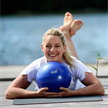 Pilates Ball 26cm Soft blau inkl.Übungsanleitung, max. Belastbarkeit bis 155 kg | Bild 2