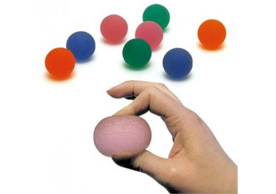 Press-Ball grün stark, zur Fingertherapie und Fit-Training, inkl. Übungsanleitungen