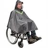 Regenponcho für Rollstuhlfahrer ohne Ärmel mit Leuchtstreifen grau (Regencape)